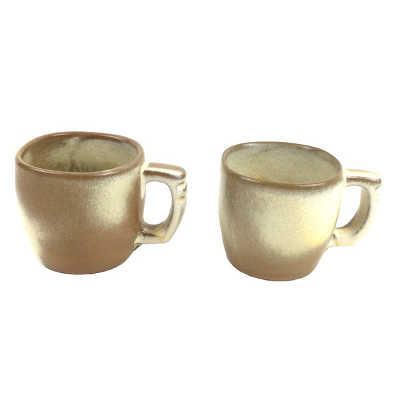 Frankoma Mug Cup5c Plainsman Desert Gold Coffeelot of 2 Pottery Vintage